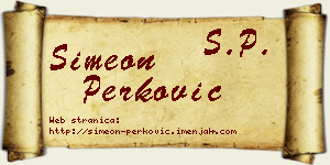 Simeon Perković vizit kartica